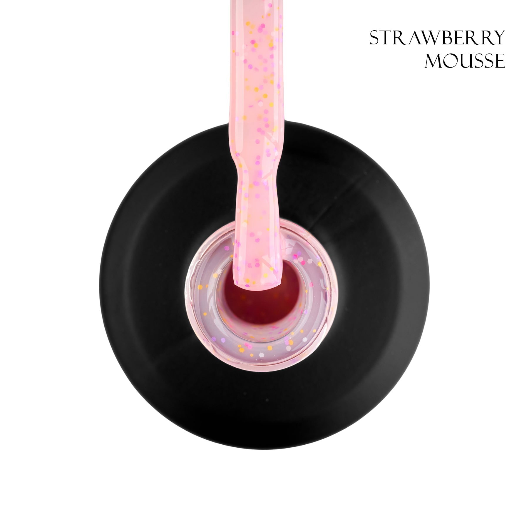 GLOSS Yogurt Base Strawberry Mousse, 15 ml (soft pink with colorful confetti)